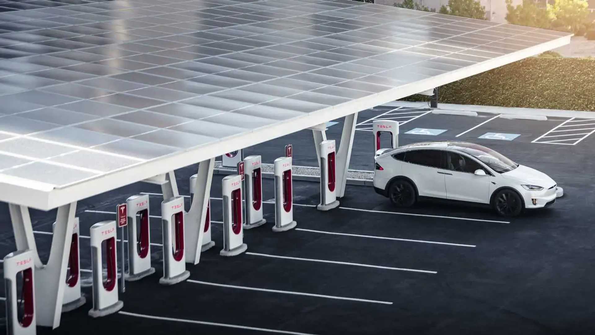 The World’s Biggest Tesla Supercharger Will Have Over 160 Stalls